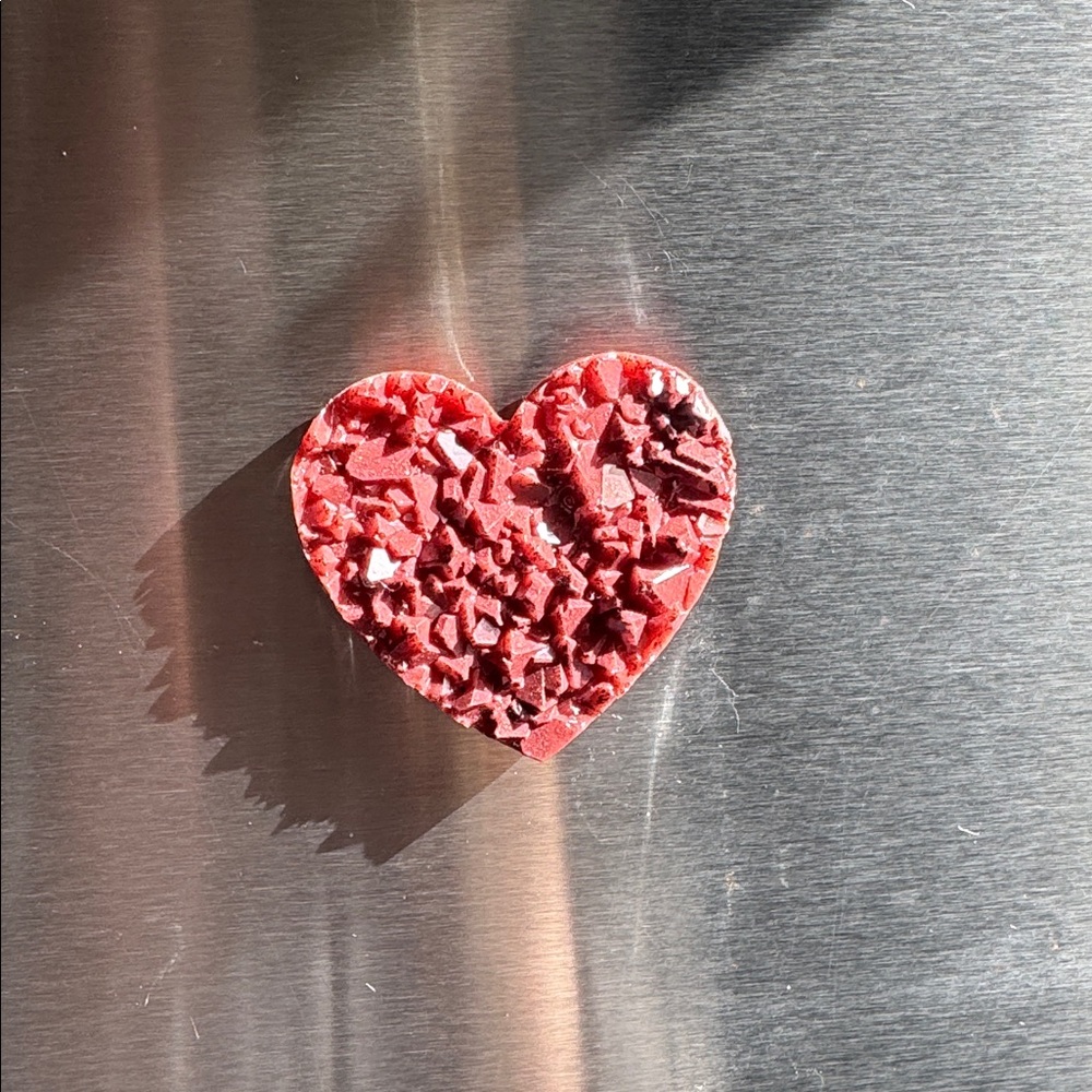 Mauve druzy Heart Shaped magnet